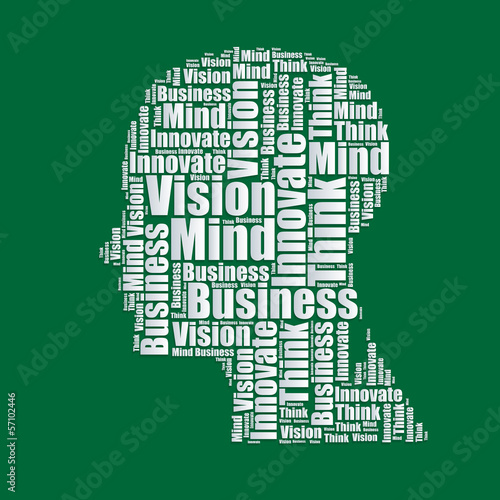 Head Word cloud typography text word art vector