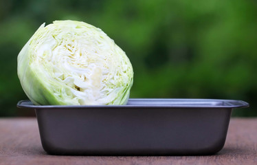 Sticker - Cabbage on a metal container