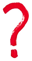 question point painted by red brush