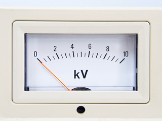 Wall Mural - Close-up of an needle voltmeter