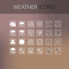 Wall Mural - weather web icons