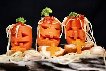 Sticker - Spaghetti food in halloween