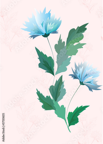 wektorowy-blekitny-i-rozowy-kwiatu-tlo