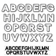 © Rena Design - Vector paper font alphabet - white stickers