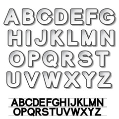 Wall Mural - Vector paper font alphabet - white stickers