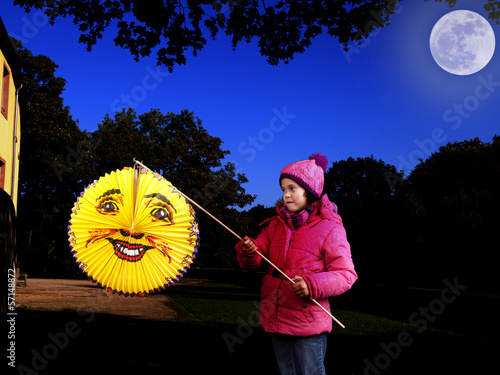 Fotografia  Kind mit Laterne