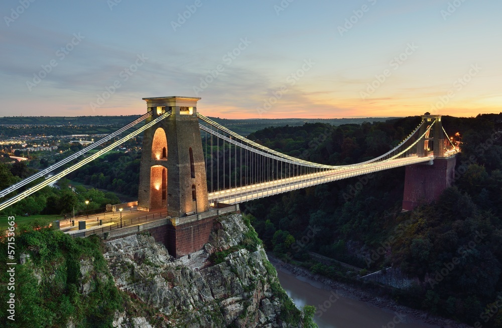 Clifton suspension bridge - obrazy, fototapety, plakaty 