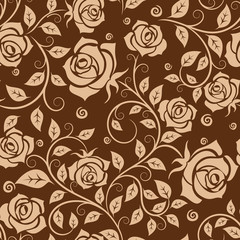 Wall Mural - seamless pattern with roses