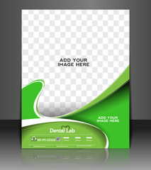 Wall Mural - Vector dental Flyer & Poster Template