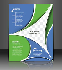 Sticker - vector back call center flyer magazine cover
