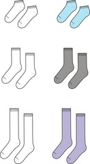 Wall Mural - Vector illustration of socks