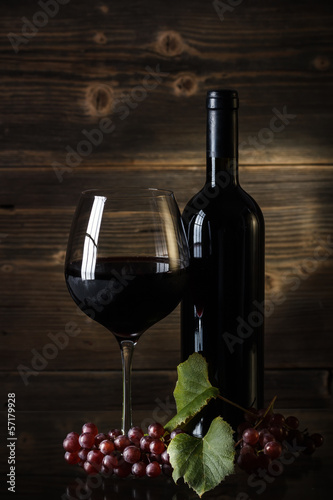 Obraz na płótnie canvas czteroczęściowy "tetraptyk" Czerwone wino