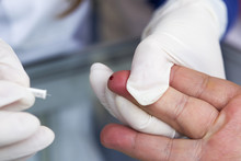 Drop Of Blood For Glucose Test