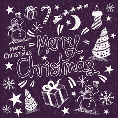 Wall Mural - Merry Christmas Greeting Vector