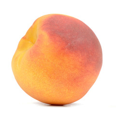 Wall Mural - Fresh Peach Isolated on White Background