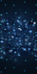 christmas stars on blue background banner