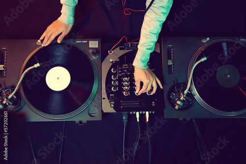 dj using equipment Wallpaper Mural