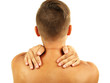 © Africa Studio - Young man with neck pain, isolated on white