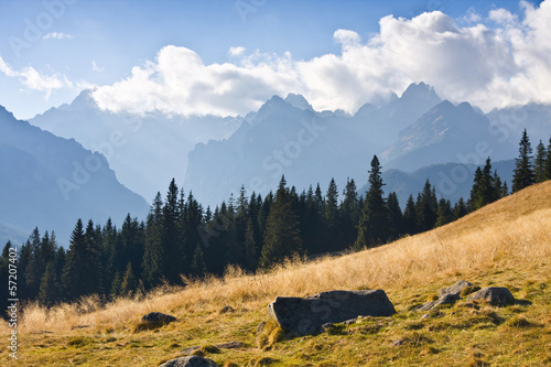 Board z aluminiowym obramowaniem Górski krajobraz, tatry, polska