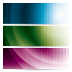 Wall Mural - abstract wavy banners (headers)