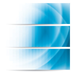 Wall Mural - abstract wavy banners (headers)