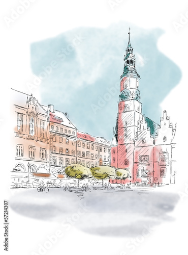 Board z aluminiowym obramowaniem Breslau-wroclaw