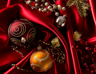 Wall Mural - Abstract christmas background on luxury cloth