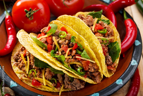Board z aluminiowym obramowaniem Talerz z tacos