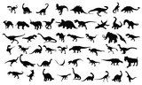 dinosaurs silhouettes collection