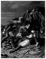 Canvas Print - Napoleonian Wars - Dying Hero - 19th century