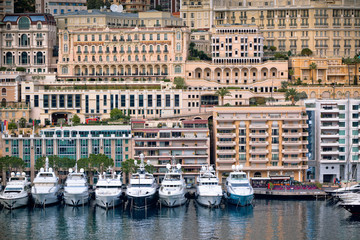 Canvas Print - Monaco Harbour, Monte Carlo, view