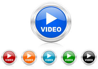 Aufkleber - video icon vector set