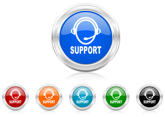 Aufkleber - support icon vector set
