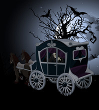 Halloween Carriage Background