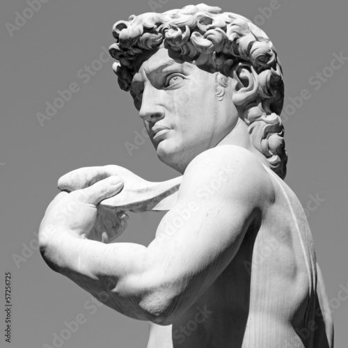 Board z aluminiowym obramowaniem David by michelangelo - arcydzieło renesansowej rzeźby