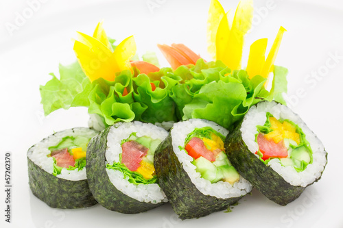 Board z aluminiowym obramowaniem Kuchnia japońska - sushi i bułki