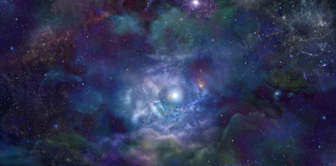 Wall Mural - Outer Space Nebula Website Header