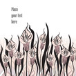 © Terriana - Flower Calla background. Chinese floral border