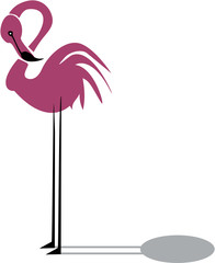 Canvas Print - Funny pink flamingo