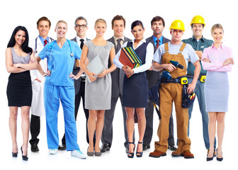 Canvas Print - Group of professional workers.