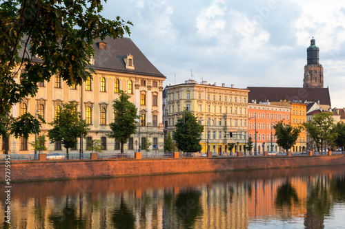 Board z aluminiowym obramowaniem Wrocław - odra i stare miasto