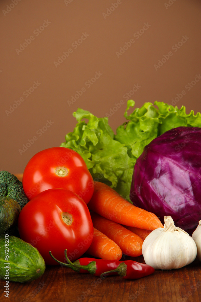 Composition of different vegetables
