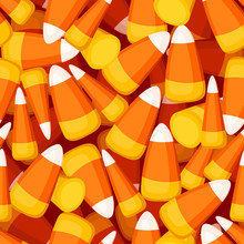 Seamless Background With Candy Corn. Vector Illustration.