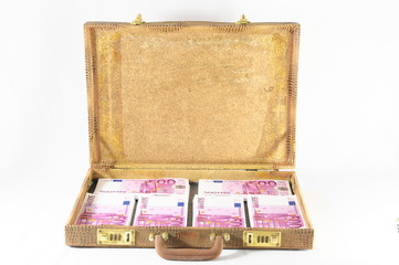 Wall Mural - Suitcase Full of Banknotes