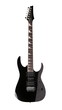 Full size black electric guitar