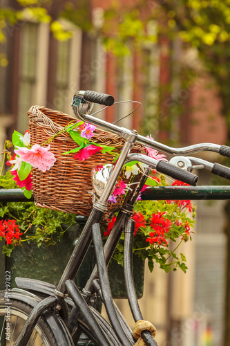 Fotoboard na płycie Lato widok rowerów w holenderskim mieście Amsterdam