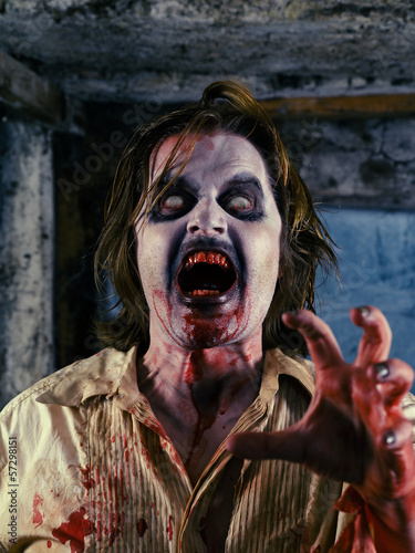 Fotoboard na płycie Krwawy zombie