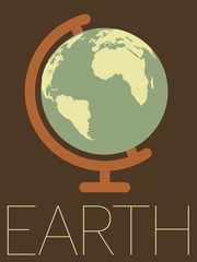 Wall Mural - Vector Minimal Design - Earth Sphere