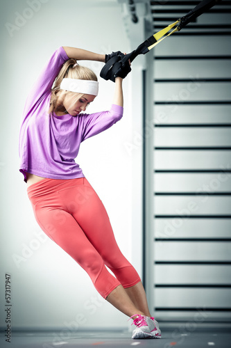 Naklejka samoprzylepna Trening trx
