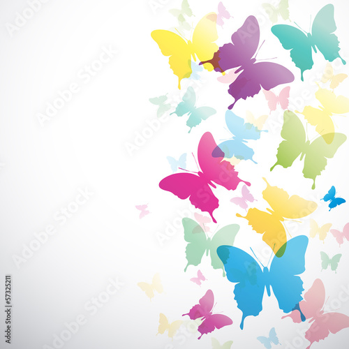 Naklejka ścienna Vector Abstract butterflies background